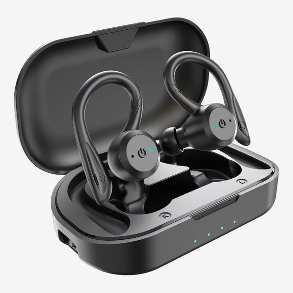 APEKX Bluetooth Headphones True Wireless Earbuds with Charging Case IPX7 Waterproof Stereo Sound Earphones Built-in Mic in-Ear Headsets Deep Bass for Sport Running Black