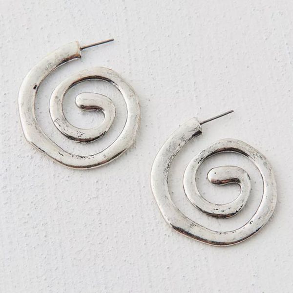 Urban Outfitters Swirly Burnished Hoop Earring