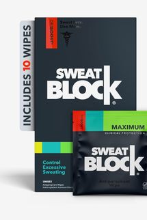 SweatBlock Max Clinical Antiperspirant Wipes 10-Count