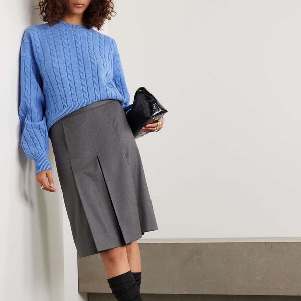 Loewe Cable-Knit Wool-Blend Sweater