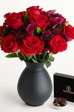 1-800-Flowers Midnight Romance Bouquet with Chocolate
