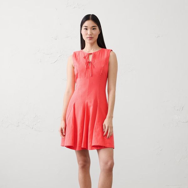 Banana Republic Linen-Blend Tie-Front Mini Dress