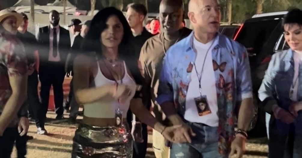 Jeff Bezos Attempts to Blend in at Coachella