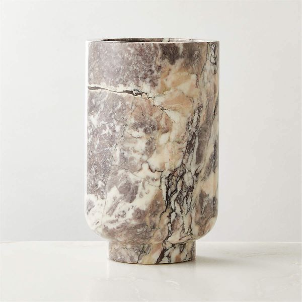 CB2 Brix Grey Levanto Marble Wine Chiller