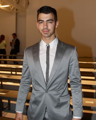 Joe Jonas at the Calvin Klein show.