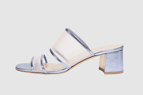 Ayercony Sandal Slides, Woman's Transparent Heels Open Toe Block Heel Mules PVC Mule Shoes for Dress