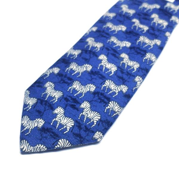 Hermes Necktie with Zebra Pattern