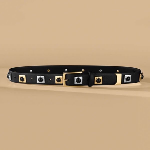 Aureum Collective No. 2 Black & Two Tone Studded Belt