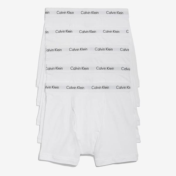 Calvin Klein Men's Cotton Stretch 5-Pack Boxer Brief (White)