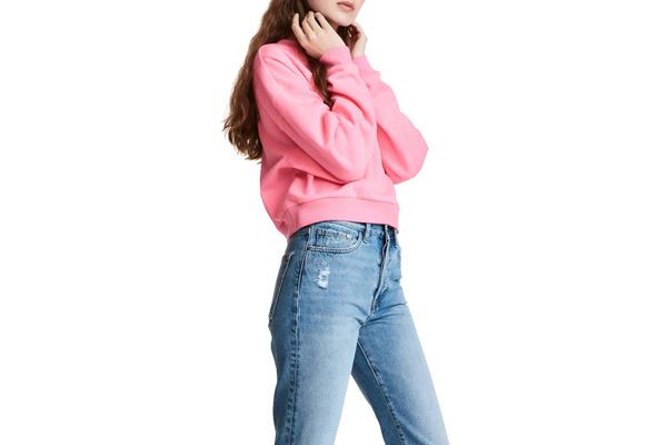 Neon Pink Short Sweatshirt
