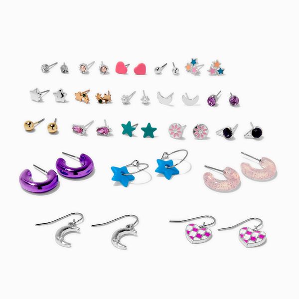 Claire’s Purple Hoops Stackables Set - 20 Pack