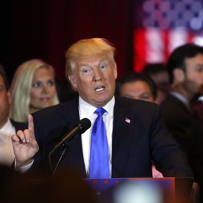 GOP Presidential Candidate Donald Trump Holds Election Night Gathering In Manhattan