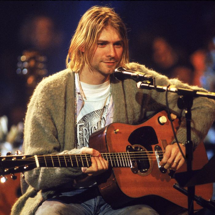 kurt cobain in cardigan