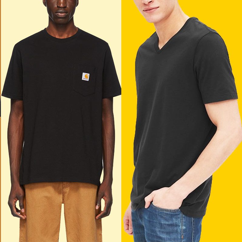 Pocket t-shirt men's US Navy design front pocket tee for men dark gray shirt
