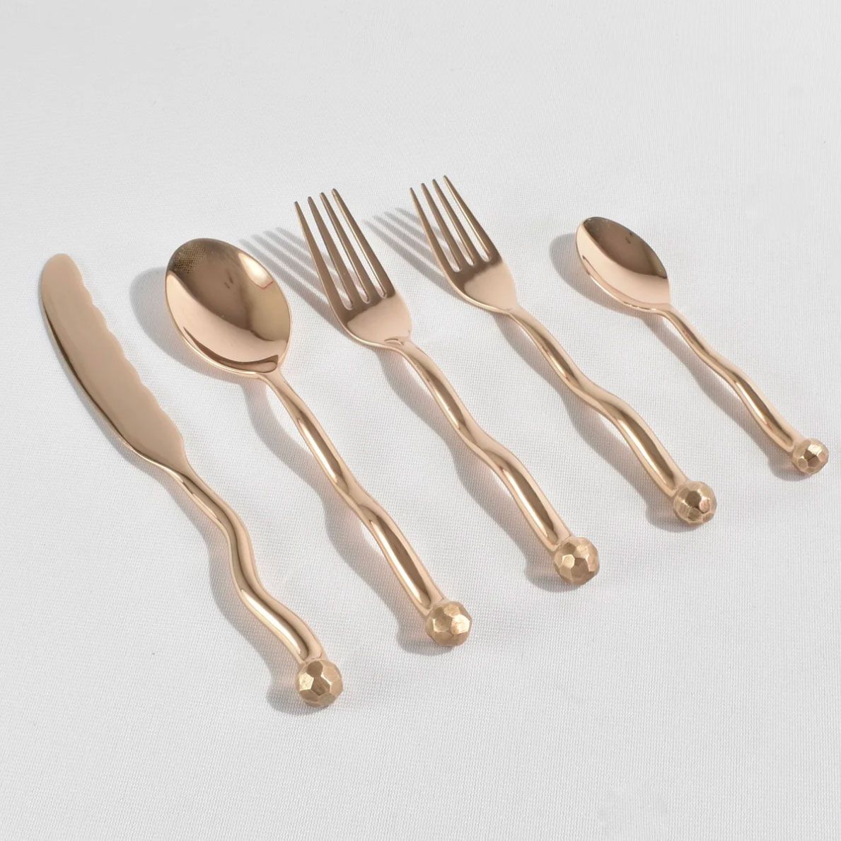 Casa Shop Izabel Lam Bronze Sphere 5-Piece Flatware Set