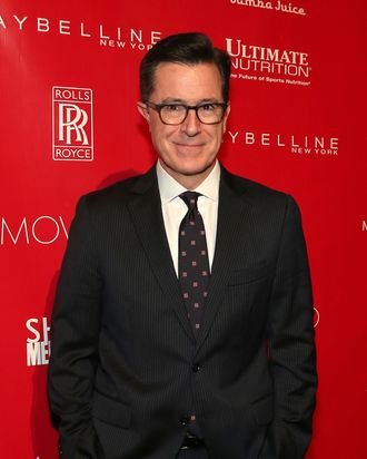 NEW YORK, NY - JANUARY 31: Stephen Colbert attends the 2014 Shape & Men's Fitness Super Bowl Party at Cipriani 42nd Street on January 31, 2014 in New York City. (Photo by Tyler Kaufman/Getty Images)