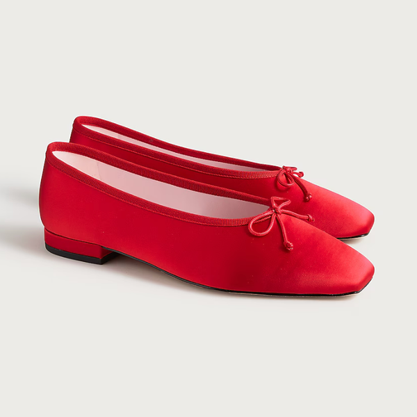 J.Crew Sophie Ballet Flats in Satin