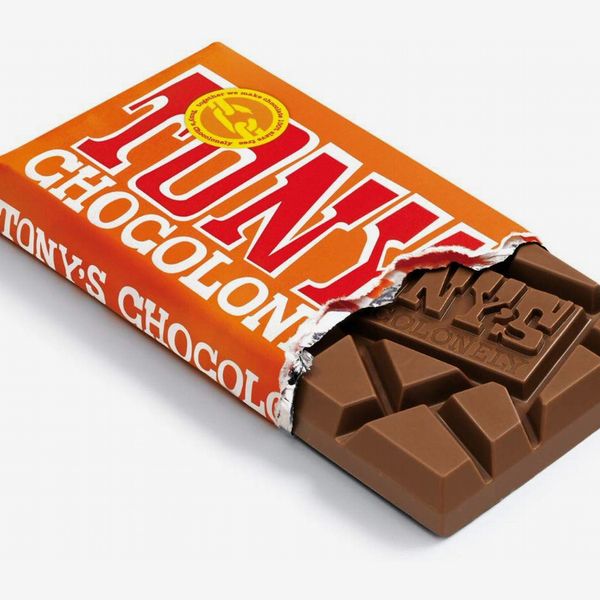 Tony's Chocolonely 32% Milk Chocolate Bar with Caramel and Sea Salt