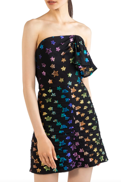 Shoshanna Starry Night Clip Strapless Mini Dress