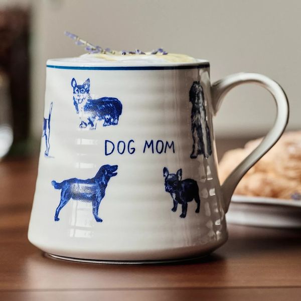 Anthropologie Molly Hatch Stoneware Dog and Cat Mom Mug
