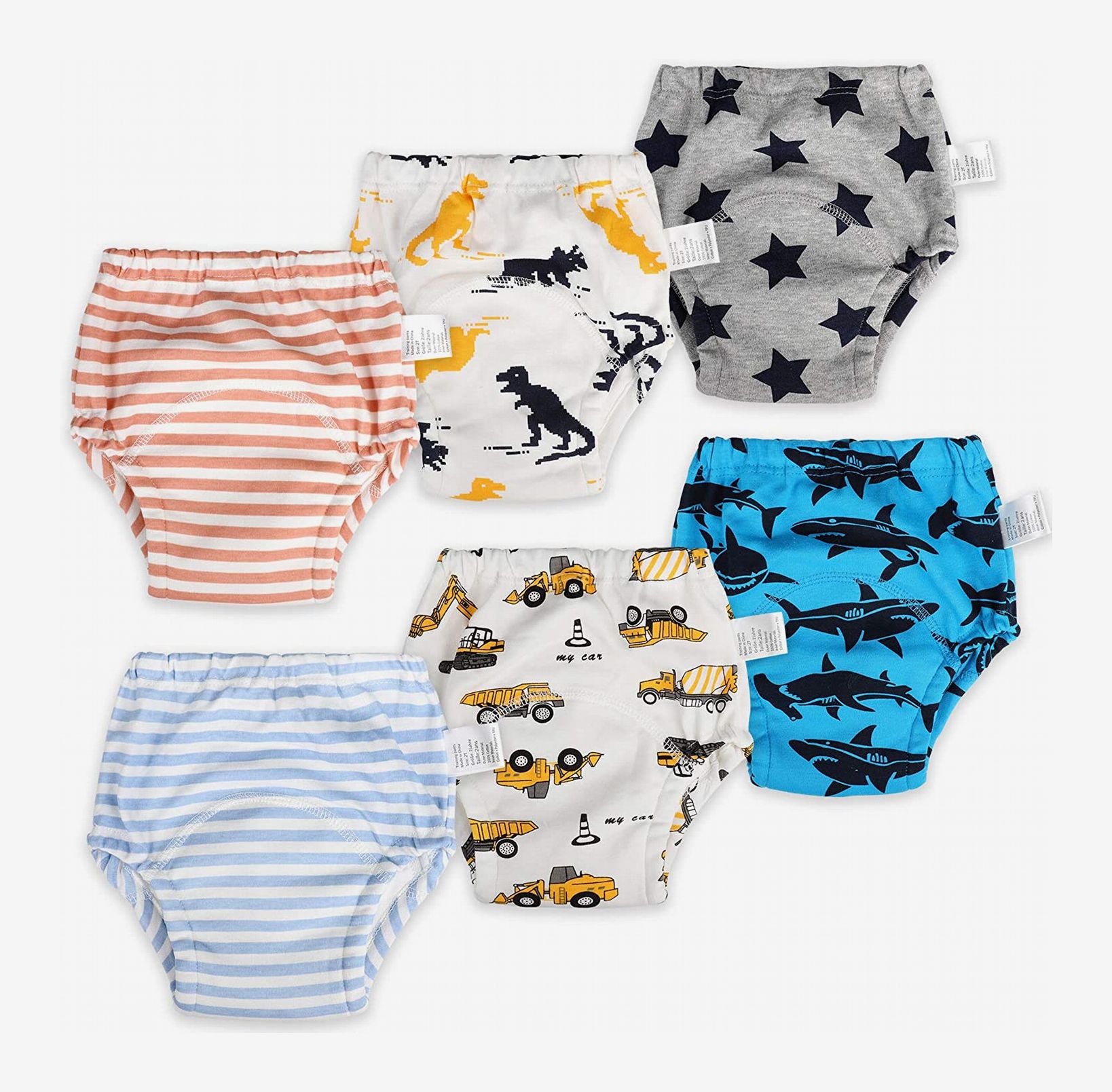 MooMoo Baby 8 Packs Potty Training Underwear Cotton Absorbent Training Pants for Toddler Baby 2-6T 