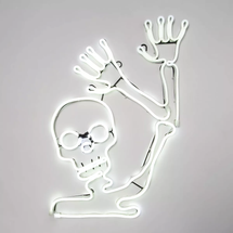 Hyde & EEK! Boutique LED Faux Neon Waving Skeleton Halloween Novelty Silhouette Light