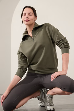 Athleta Easy Fleece 1/4 Zip Sweatshirt