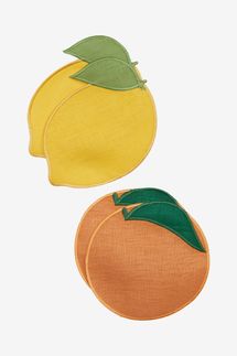 Piecework Puzzles Citrus Cocktail Napkins - Set of 4