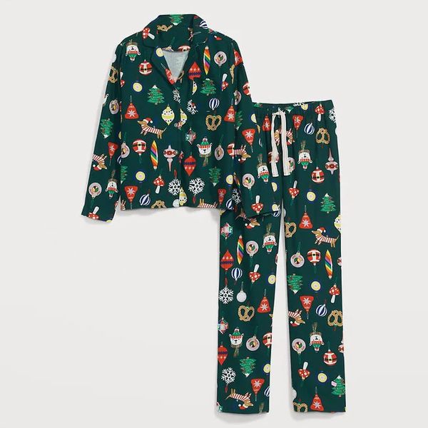 Old Navy Christmas Ornament Women's Printed Flannel Pajama Pants