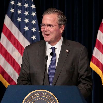 Presidential Candidate Jeb Bush Speaks At Reagan Library