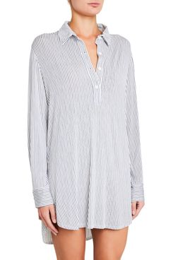 Eberjey Nordic Stripe Boyfriend Sleep Shirt