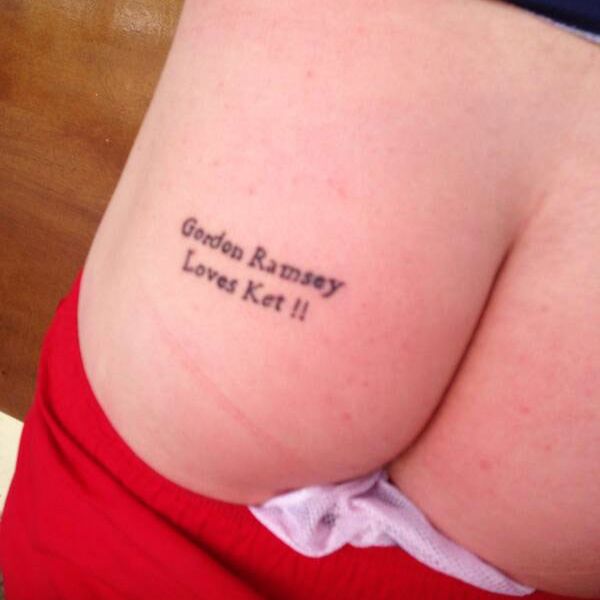 A Guy Got a Gordon Ramsay Butt Tattoo With 'Ramsay' Misspelled