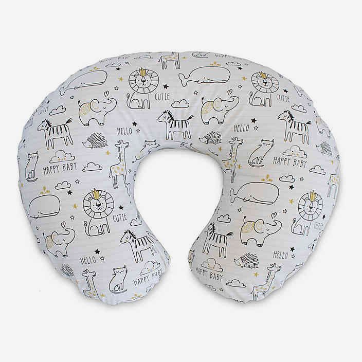 Gray Circles Boppy Best Latch Breastfeeding Pillow 