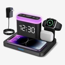 Vortot Wireless Charging Station with Alarm Clock