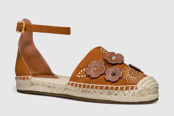 Coach Ankle Strap Astor Espadrille With Tea Rose Rivets