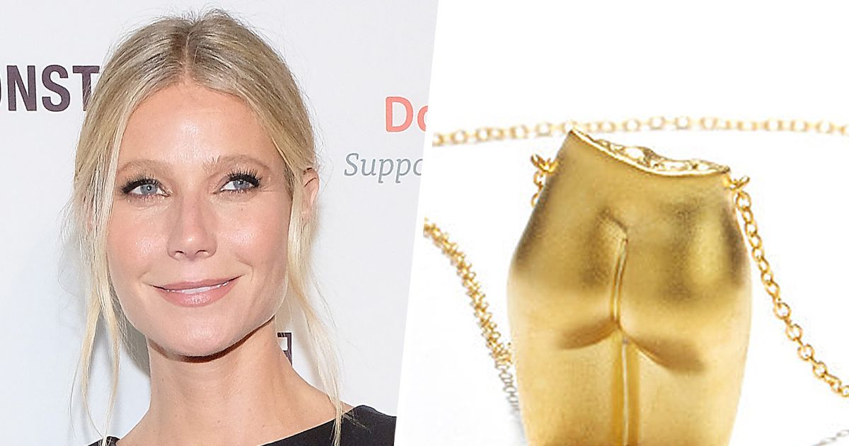 GwynethPaltrow-Casual-Style -Loving Her Multi Layer #Necklace Look #wings  #lock #blonde #chains