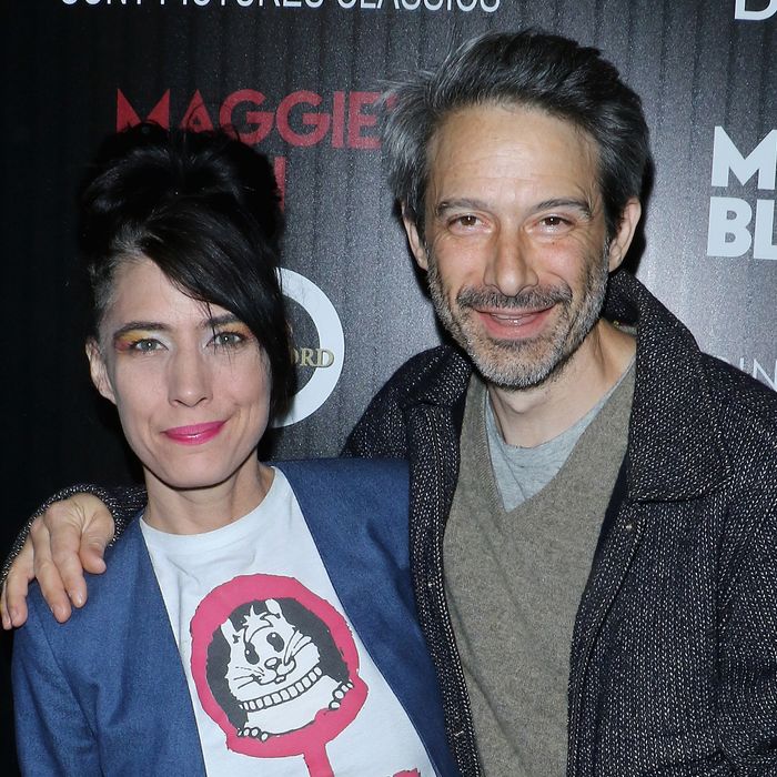Adam Horovitz and Kathleen Hanna at the premiere of <i>Maggie's Plan</i>.