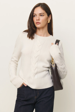 Reformation Dawson Regenerative Wool Cable Sweater