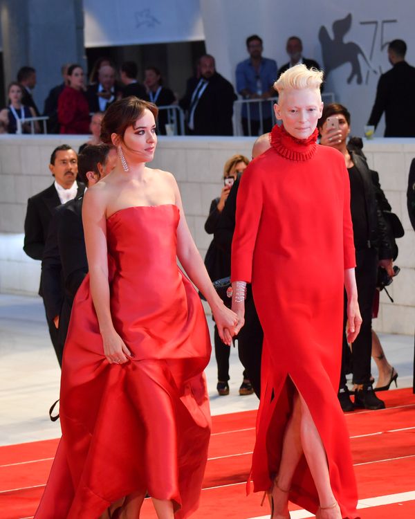 Tilda Swinton and Dakota Johnson at the Venice Film Festival.