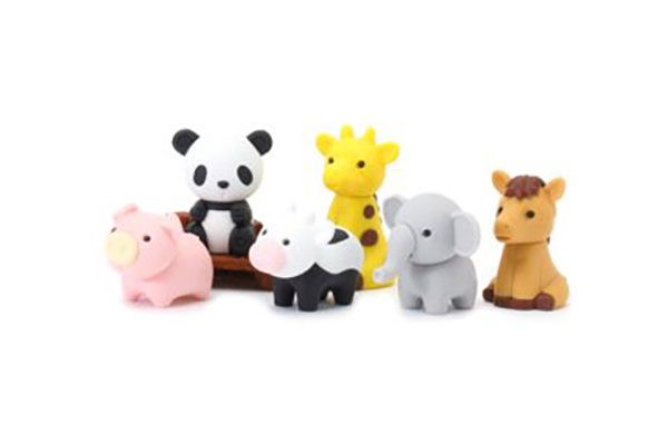 Iwako Japanese Puzzle Take Apart Erasers Zoo Animals Set of 7