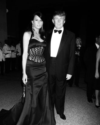 Donald and Melania Trump at the 2004 Met Gala.