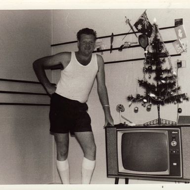 A selection from Oliver Wasow's photo essay "TV and Trees" (2014).