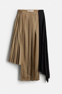 Falda con tachuelas en mezcla de lana de H&M x Rokh