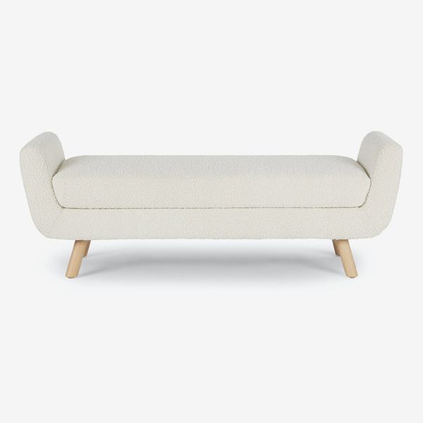 Article Gabriola Ivory Boucle Bench
