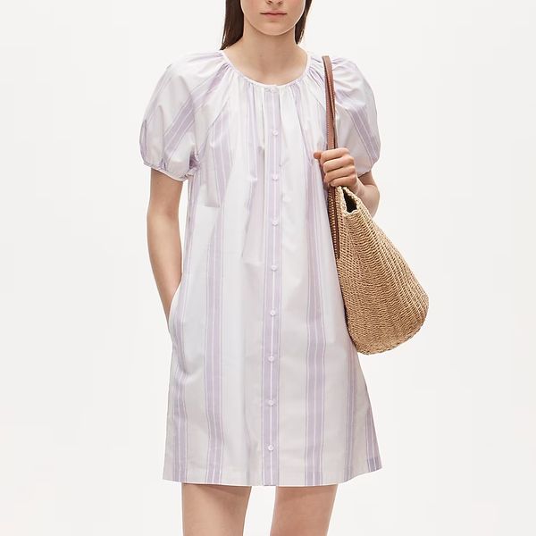 J.Crew Puff-Sleeve Popover Dress