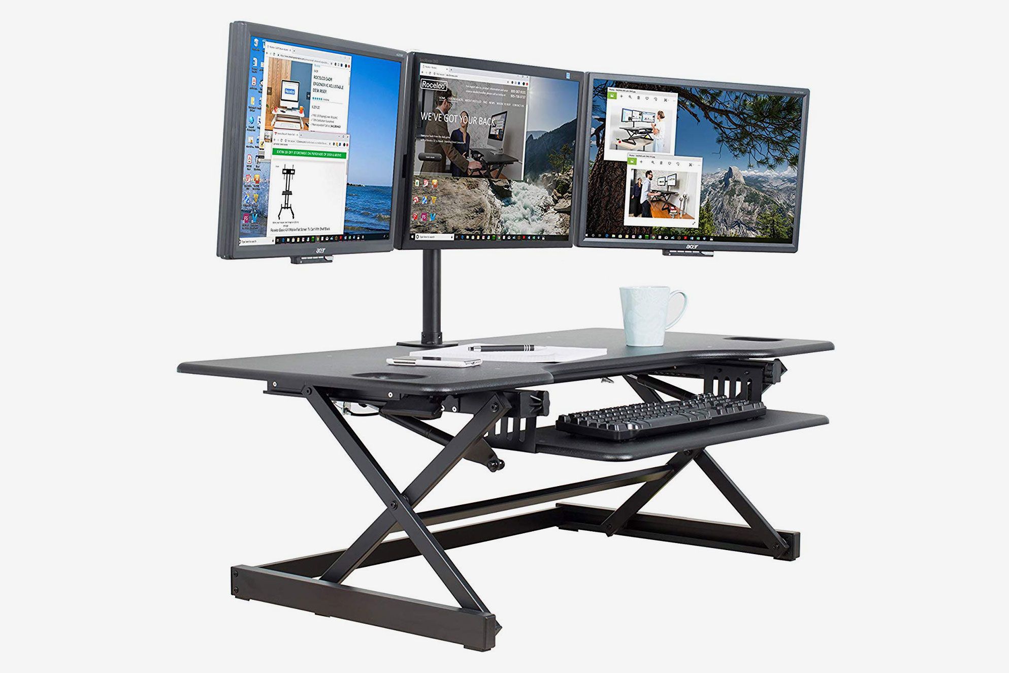 9 Best Standing Desk Converters 2021, Best Sit Stand Desk Converter For Tall Person