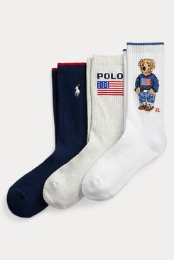 Polo Ralph Lauren Bear Logo Crew Socks 3-Pack
