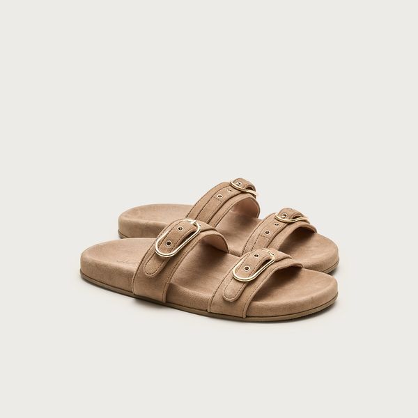 J.Crew Kira Buckle Sandals in Suede