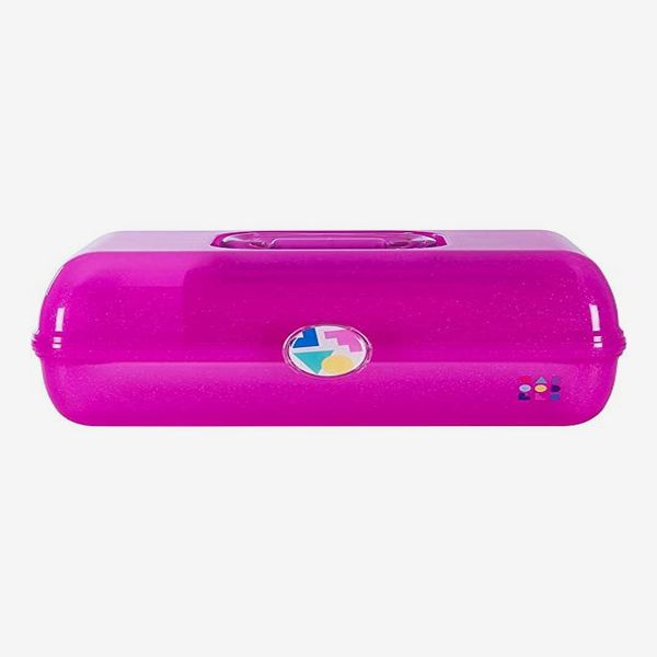 Caboodles On-The-Go Girl Hot Pink Sparkle Jellies Vintage Case