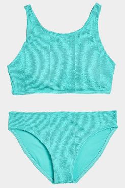 Roxy Texture High-Neck Girls Bikini Set